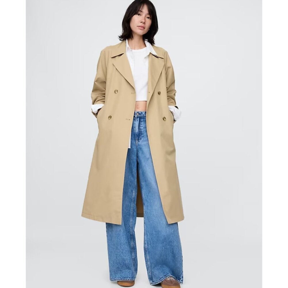 GAP Icon Trench Coat Color Khaki Tan